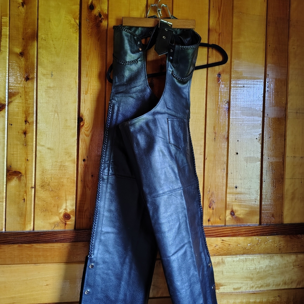 Black Leather Chaps